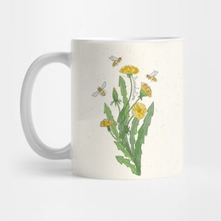 Wildflower Dandelion honey bee Mug